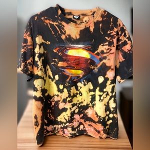 Superman Bleeched Throwback Tee